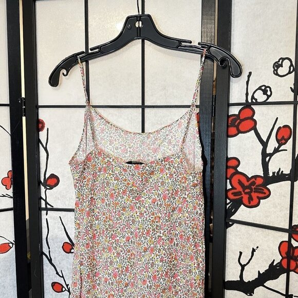 J. CREW Gwyneth Cupro Blend Slip Dress Scattered Blooms Size 10P Beach Travel - Picture 7 of 10
